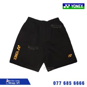Quần cầu lông Yonex đen 03 logo vàng