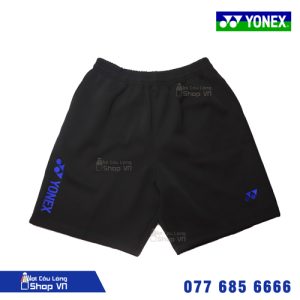 Quần cầu lông Yonex đen 03 logo xanh dương