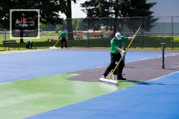 Làm sân cầu lông