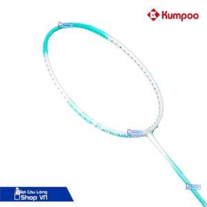 Cạnh bên của vợt cầu lông Kumpoo firenze màu trắng xanh