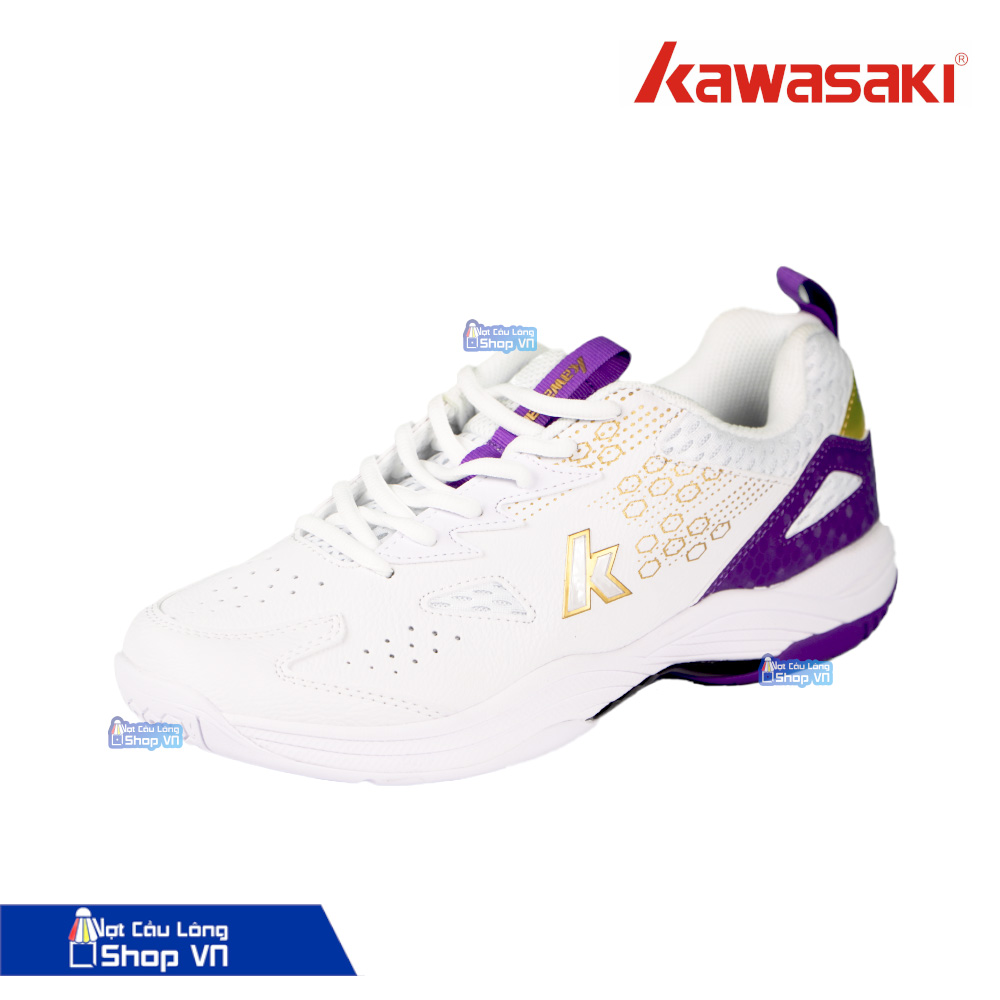 giay-cau-long-kawasaki-A3307 Giày cầu lông Kawasaki A3307 Trắng tím