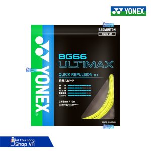 Dây cước căng vợt Yonex BG66 Ultimax - Nội địa Nhật màu vàng