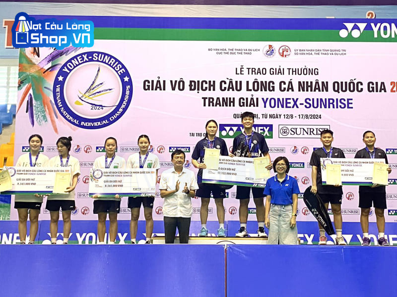 Lễ trao giải vô địch đôi nữ cầu lông cá nhân quốc gia 2024