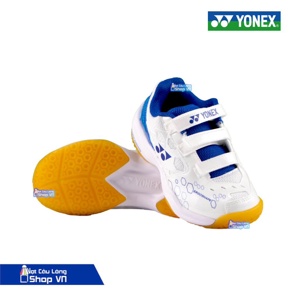 giay-cau-long-tre-em-yonex-101JRCR-mau-trang-xanh Giày cầu lông trẻ em Yonex 101JRCR màu trắng xanh