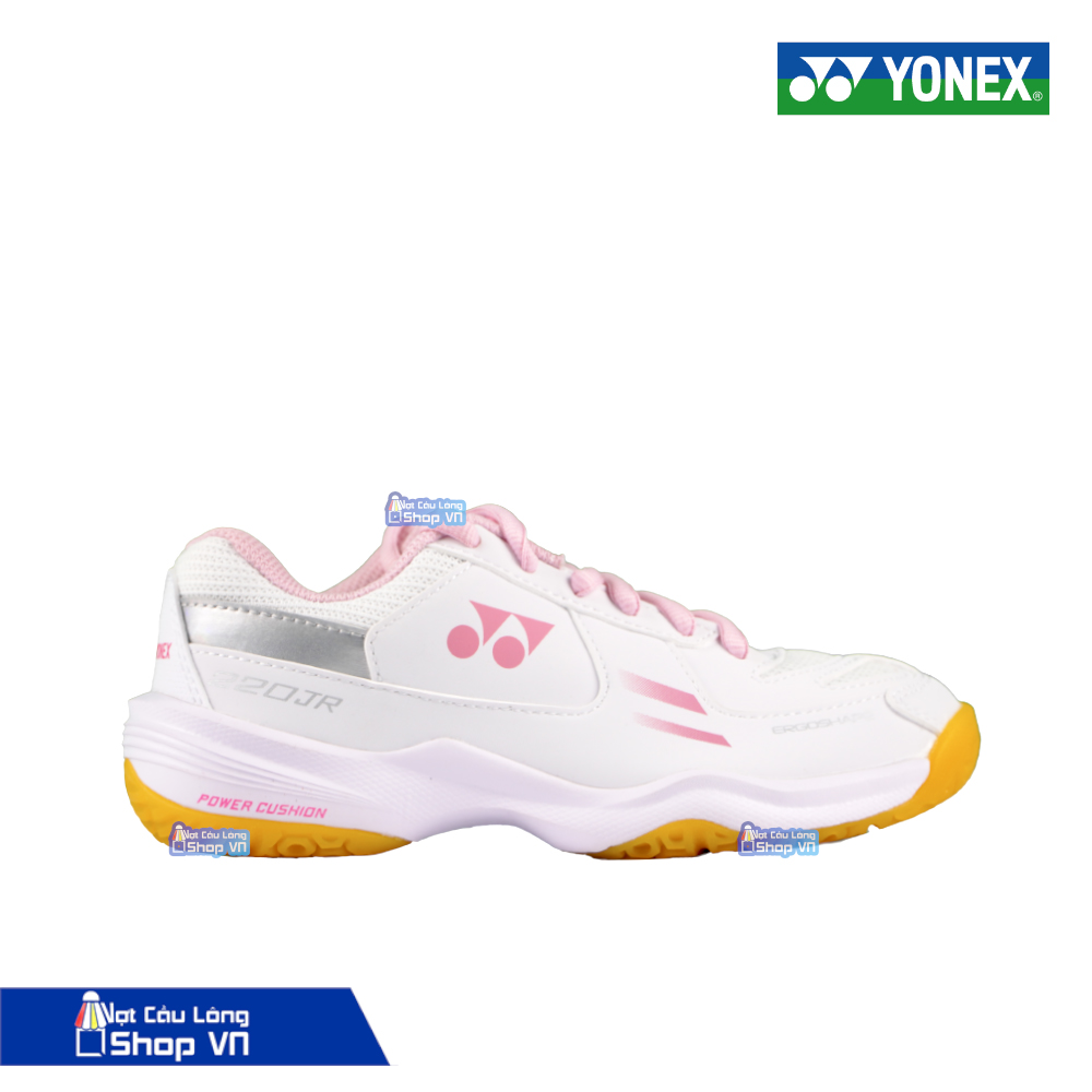 giay-cau-long-tre-em-yonex- 220JRCR-trang-hong Giày cầu lông trẻ em Yonex 220JRCR màu trắng hồng