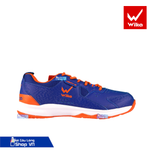 Giày cầu lông Wika màu xanh dương - cam