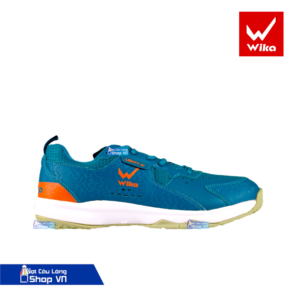 giay-cau-long-wika-xanh-lam Giày cầu lông Wika màu xanh ngọc - cam