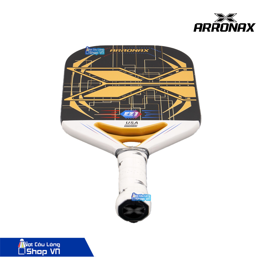 vot-pickleball-Arronax-Ez1-vang-trang-den