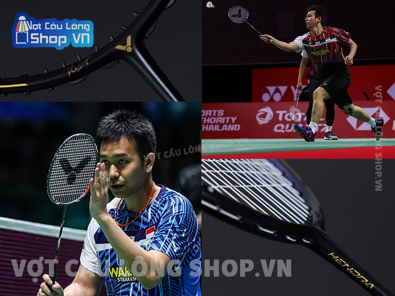 Màu sắc và chi tiết trên vợt không chỉ mang tính thẩm mỹ mà còn phản ánh tinh thần chiến đấu của Hendra Setiawan